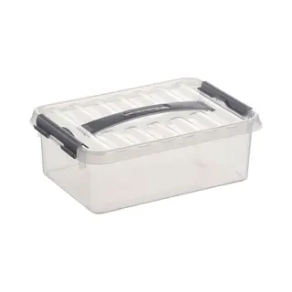 Sunware perfectly organised Sunware 78700017 - Aufbewahrungsbox „the Q-line“, 4 Liter, Mit Deckel, Transparent, 1 Stück