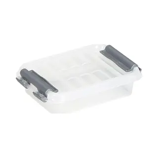 Sunware - Q-line Opbergbox 0, 2L Transparant Metaal - 11, 8 X 7, 7 X 3 Cm