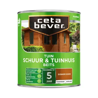 Cetabever - Tuinbeits Schuur & Tuinhuis Transparant - Donker Eiken - 750 Ml