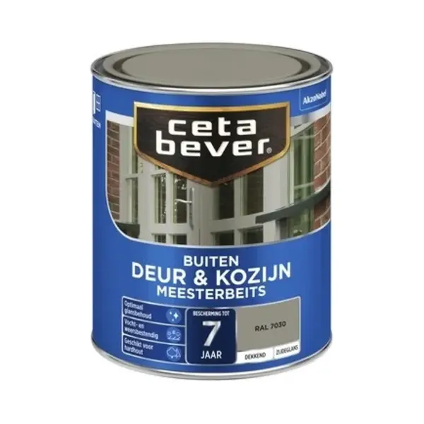 Cetabever - Meesterbeits Deur & Kozijn Dekkend - Ral 7030 - 750 Ml thumbnail