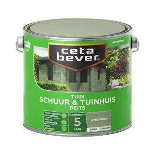 Cetabever - Tuinbeits Schuur & Tuinhuis Dekkend - Lindegroen - 2, 5 L