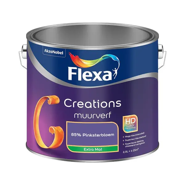 Flexa - Creations Muurverf Extra Mat - 85% Pinksterbloem - Mengverf - 2.5 L thumbnail