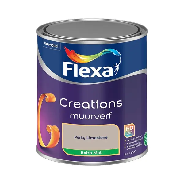 Flexa - Creations Muurverf Extra Mat - Perky Limestone - Mengverf - 1 L thumbnail