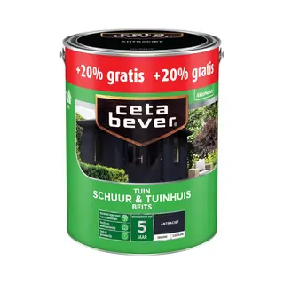 Cetabever - Tuinbeits Schuur & Tuinhuis Dekkend - Antraciet - 3 L