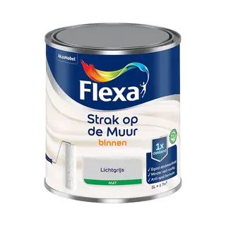 Flexa - Strak Op De Muur Binnen Muurverf Mat - Lichtgrijs - Mengverf - 1 L