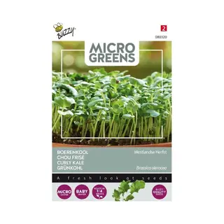 Buzzy Seeds Buzzy® Microgreens, Boerenkool Westlandse Herfst - Gezonde En Voedzame Microgreens Voor Smoothies
