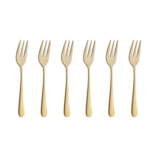 Amefa Kuchengabel Austin (6 Stück), Pvd Gold, Satiniert