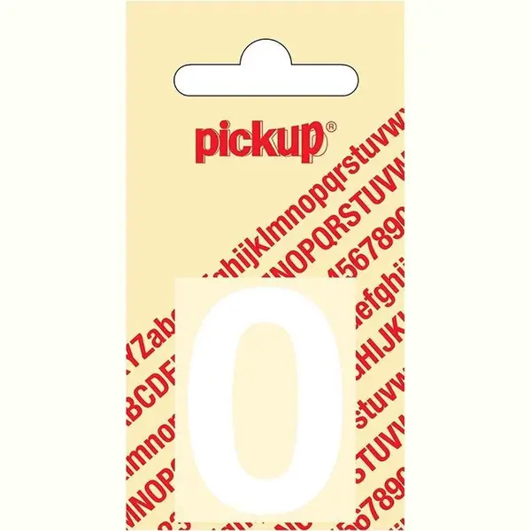 Pickup Plakcijfer Helvetica 40 Mm - Wit 0 thumbnail