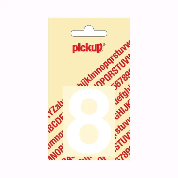Pickup Plakcijfer Helvetica 60 Mm - Wit 8 thumbnail