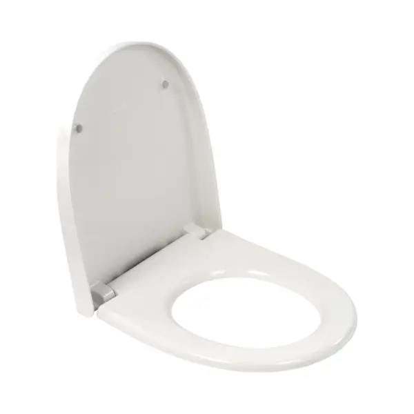 Plieger Zano Compact Toiletbril - D-Vorm Wc Bril - Duroplast - Wit - Met Deksel - Softclose - Quick Release - Geschikt Voor Geberit Toilet thumbnail