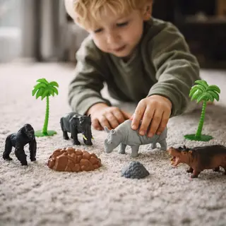 Eddy Toys Wilde Dieren Speelset 9 Stuks - Jungle Dieren Speelgoed Met Safari Thema - Speelset Wilde Dieren Met Dieren En Accessoires - Educatief En
