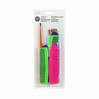 TOUCHBeauty 12 Stuks Kammen Van 12 Tot 20 Cm, Zakkam, Mouwkam, Krulkam, Crêpekam