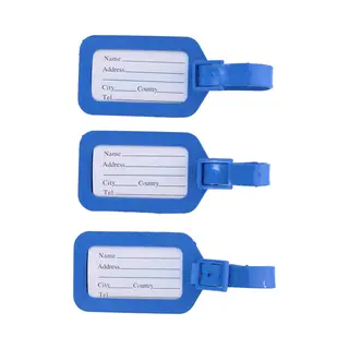 Dunlop 3er Set Gepäckanhänger / Kofferanhänger - Blau