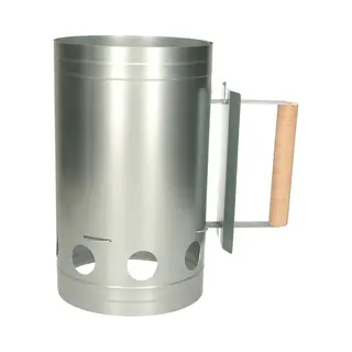 Alpina Houtskoolstarter Ø16 Cm X 27 Cm - Barbecue Aanmaakstarter Van Metaal - Bbq Starter Met Handvat - Snel En Eenvoudig