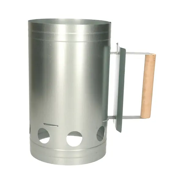 Alpina Houtskoolstarter Ø16 Cm X 27 Cm - Barbecue Aanmaakstarter Van Metaal - Bbq Starter Met Handvat - Snel En Eenvoudig thumbnail