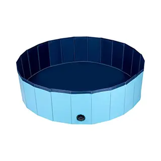 Maxxpro Hondenzwembad - 120 X 30 Cm - Middelgrote Hondenrassen - Opvouwbaar Honden Bad - Anti-Slip Bodem - Met Leegloopventiel - Blauw