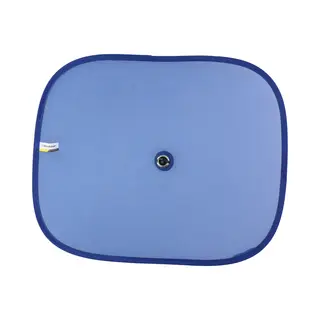 Dunlop Auto Zonneschermen Voor Zijramen - 2x Stuks - Blauw - Kunststof - Zuignappen - 44 X 36 Cm