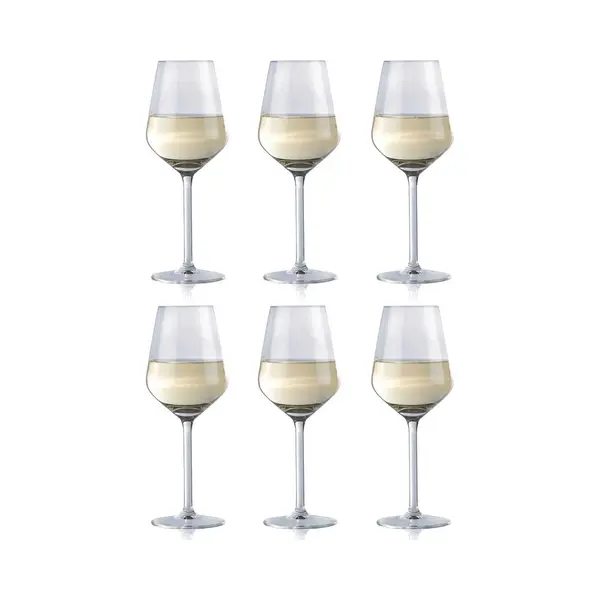 Alpina Weingläser Weißwein - Weingläser Set 6 Teilig - Weinglas 37cl - Spülmaschinenfeste Weißweingläser - Wein Geschenk Für Weisswein - Glas, thumbnail
