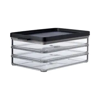 Mepal Meat Fridge Storage Containers 3 Layers - Container With Lid For Meat - Fridge Container For Kitchen Storage & Organization - Dishwasher-safe -