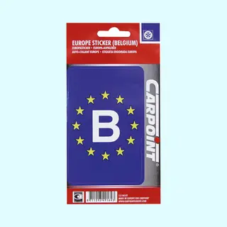 Carpoint Sticker 'Europa/Belgie' Rechthoekig