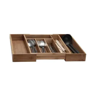 Excellent Besteckkasten Besteckeinsatz Schubladeneinsatz Bambus Ausziehbar 28, 5-45 Cm