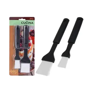 La Cucina Bakkwasten/Barbecue Invetkwasten - Set Van 2x - Marinade Kwasten