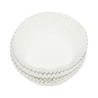 Muffin En Cupcakes Maken Vormpjes - Papier - Wit - Set 100x Stuks - 5 Cm