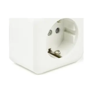 Q-Link - Wandcontactdoos - Opbouw - 1-voudig Stopcontact - Randaarde - Kinderbeveiliging - Polarwit