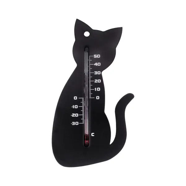 Nature Furniture Limited - Wandthermometer Kat Zwart thumbnail