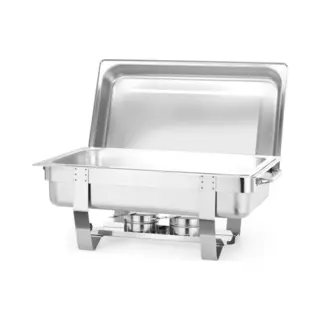 Hendi Chafing Dish, Set, 2 Zusätzliche Gn Behälter 1/2 65 Mm Tief, 3 Zusätzliche Gn Behälter 1/3 65 Mm Tief, Warmhaltebehälter, Speisewärmer,