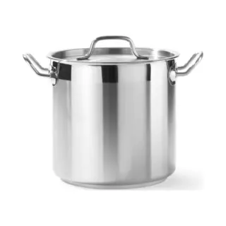 Hendi Kookpan Hoog Met Deksel 6 L 200x190 Mm Eds Profi, Pan + Steelpan, Zilver