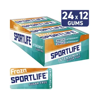 Sportlife Kauwgom Frozn Intense - Fris Suikervrij - Doos - 24x18g