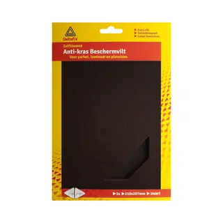 Deltafix Anti-krasvilt - 1x A4 Knipvel - Zwart - 210 X 297 Mm - Rechthoek - Zelfklevend - Beschermvilt
