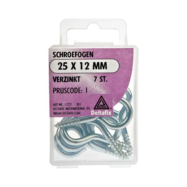 Deltafix Schroefogen - 7x - Verzinkt Metaal - 25 X 12 Mm - Ijzerwaren Bevestigsmaterialen thumbnail