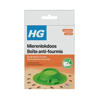 Hg X - Ongedierte - Mierenlokdoos Voor Binnen & Buiten - Bestrijdt Tot In Het Nest - 2 Doosjes - 1 Stuk