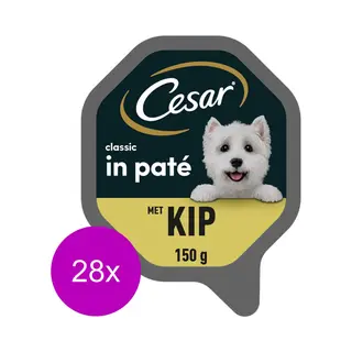 Cesar Alu Classic - Kip - Hondenvoer - 28 X 150 G