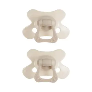 Difrax Natural Fopspeen - 12 Tot 18 Maanden - Beige - 2 Stuks