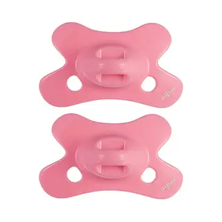 Difrax Natural Fopspeen - 0 Tot 6 Maanden - Roze - 2 Stuks