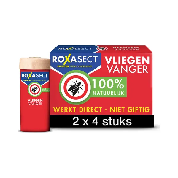 Roxasect Vliegenvanger Plakstrip - Ongedierteval - Vliegenval - 2 X 4 Stuks thumbnail