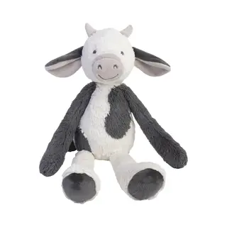 Happy Horse Koe Casper Knuffel 48cm - Wit/Grijs - Baby Knuffel