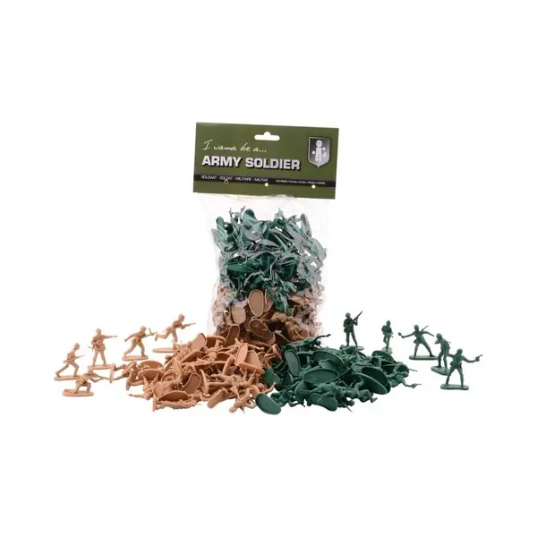 Johntoy Army Soldier 100 Soldaatjes Groen/bruin 5 Cm thumbnail