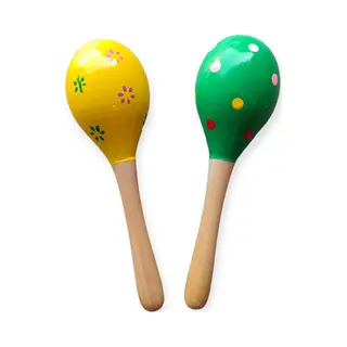 Jobber Toys Sambaballen - Houten Samba Ballen Voor Kinderen - 2 Stuks