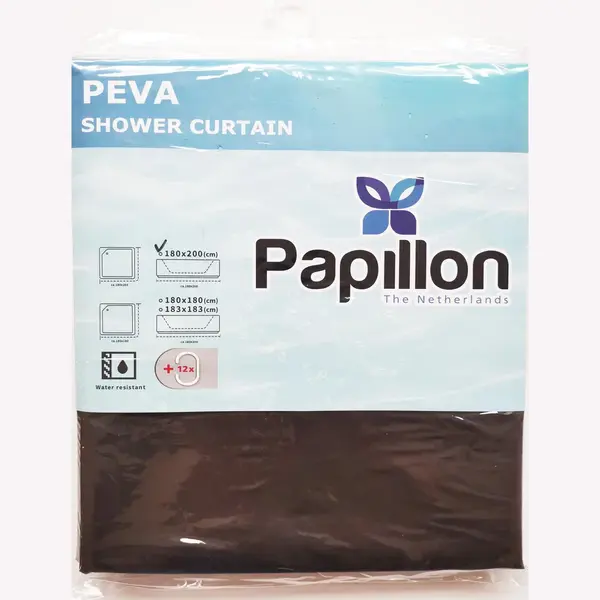 Ifc Papillon Papillon Douchegordijn - 180x200 Cm - Waterdicht - Taupe thumbnail