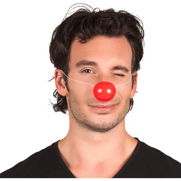 Boland 55522 - Clownsnase Aus Plastik, Mit Gummiband, 24 Stück, Rot, Super Halt, Spaßmacher, Accessoire, Mottoparty, Karneval thumbnail