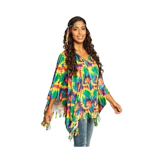 Boland - Poncho Hippie - Volwassenen - Hippie - Grappig - Fout