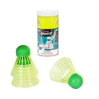 SportX Speed Badminton Shuttles 3 in koker