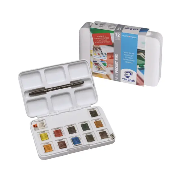 Van Gogh 20808631 wasserbasierte Farbe Blau, Grün, Grau, Rot, Weiß, Gelb Palette 12 Stück(e) thumbnail