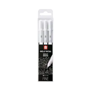 Sakura POXPGBWH3A gelpen Afgetopte gelpen Fijn Wit 3 stuk(s)