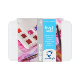 Van Gogh Aquarell Set Rosa-Violett 12 Näpfchen Rosa