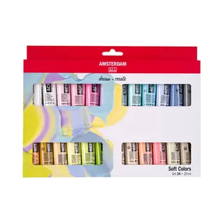 Amsterdam 17820524 Acrylfarbe 20 ml Blau, Grün, Grau, Hellblau, Hellgrün, Lila, Rose, Türkis, Ultramarine, Gelb Tube
